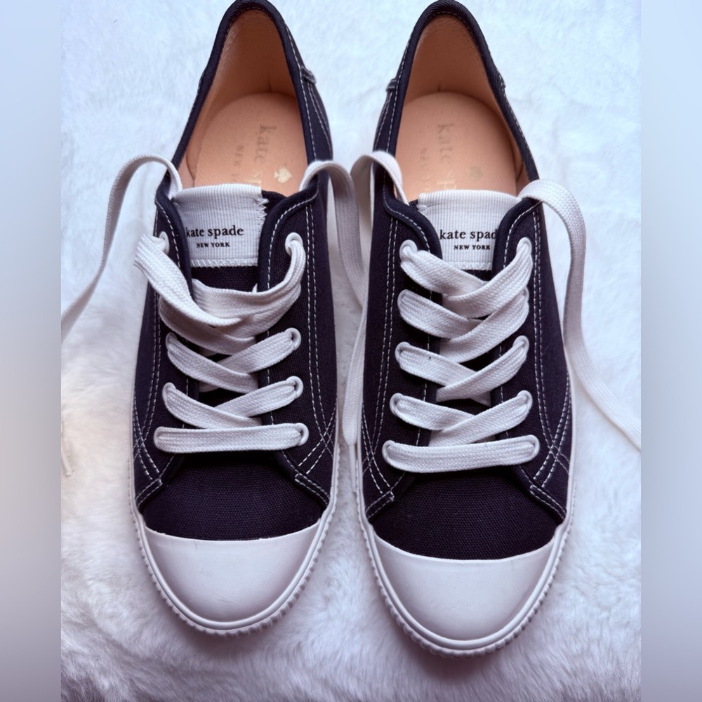 Kate Spade Black and White Low-Top Athletic Sneakers